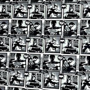 DC Comics Man of Steel & Dark Knight Cotton Fabric